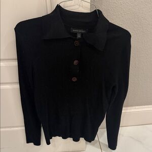 Banana Republic Women's Black V-Neck Sweater